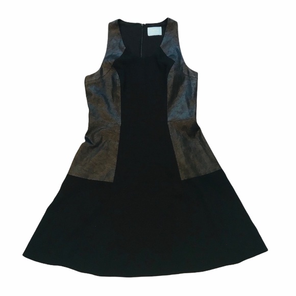 Cece**Black Leather Side Panel Dress**US 4-6 - Picture 2 of 6